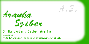 aranka sziber business card